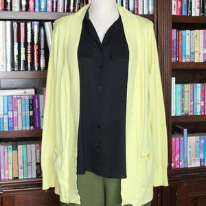 Cielo Yellow Cardigan with Pockets
